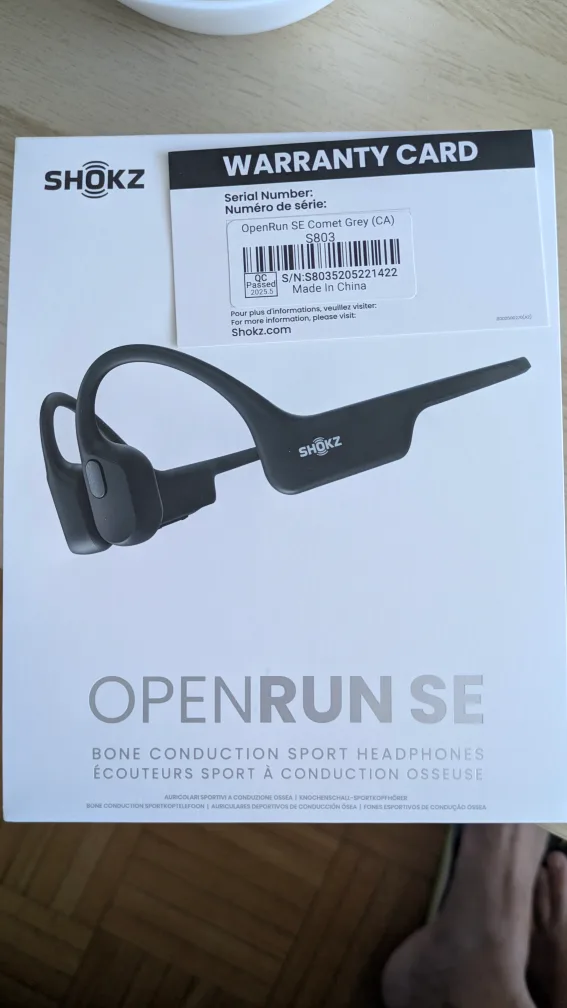 Shokz OpenRun SE Comet Grey Bone Conduction Headphones thumbnail