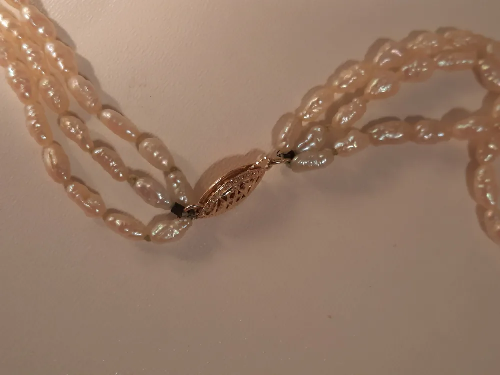 Pearl Necklace 14K Gold Clasp image indicator(2)