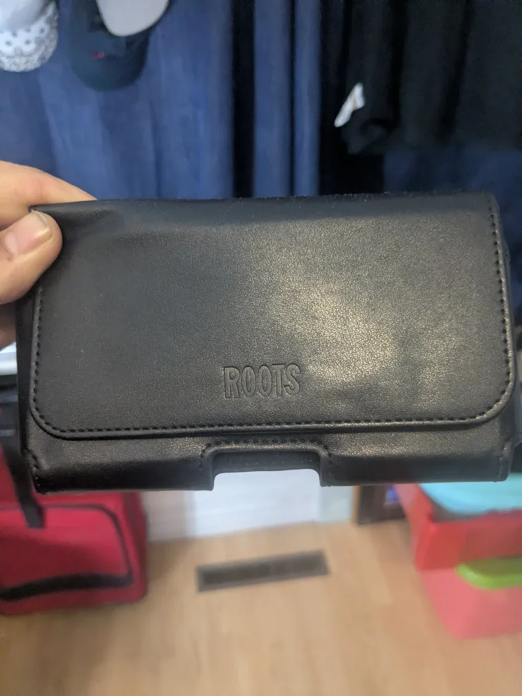 Roots Leather Phone Case - Black thumbnail