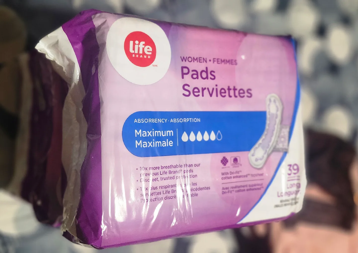 Life Brand Women's Pads, Maximum Absorbency image indicator(3)