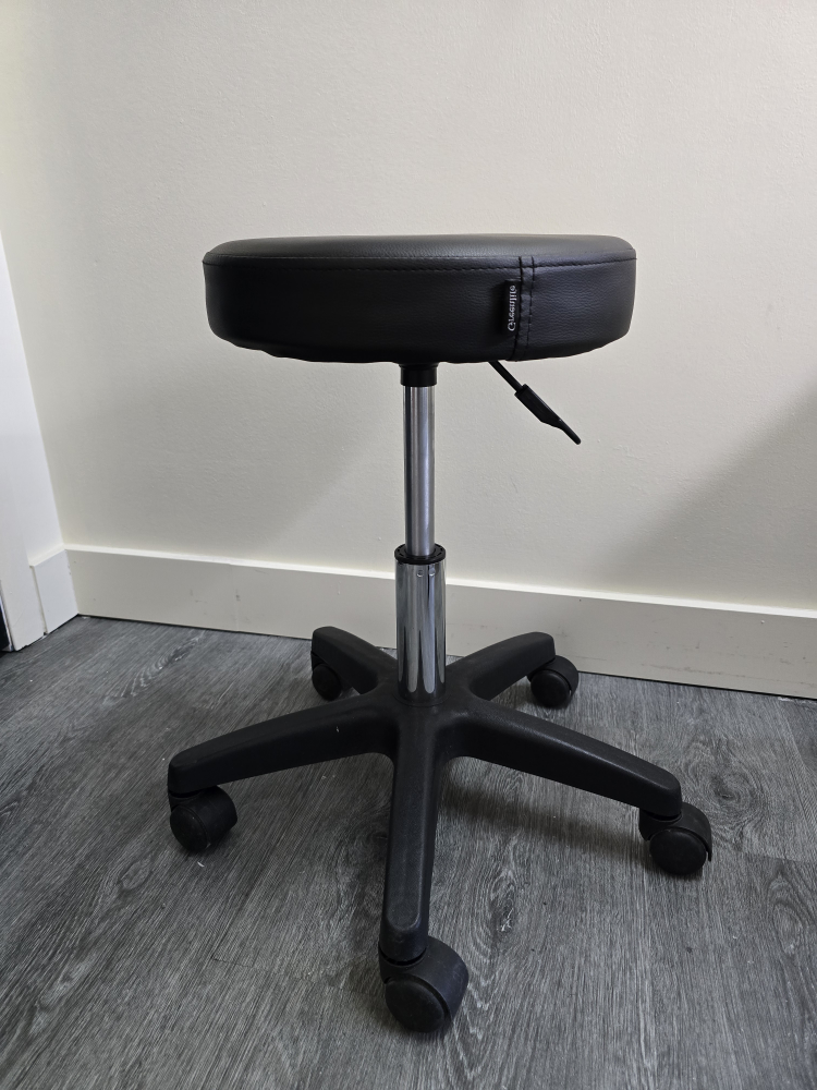 Allurette Rolling Stool - Black
