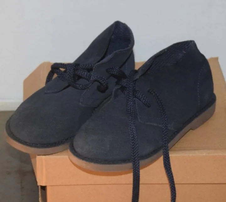 J.Crew Boys' Suede Chukka Boots, Navy, Size 13 image indicator(2)