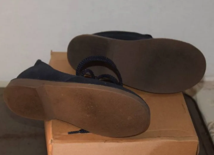 J.Crew Boys' Suede Chukka Boots, Navy, Size 13 image indicator(3)