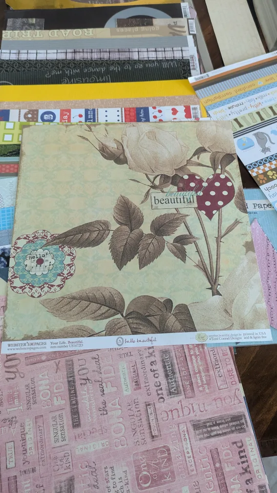 Lot of 25+ 12" scrapbooking paper image indicator(3)