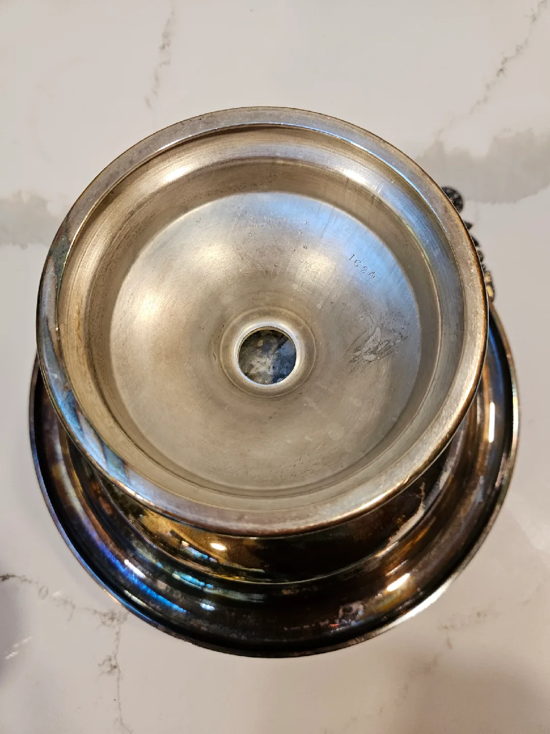 Ornate Silver Plated Footed Bowl Vintage Christmas image indicator(3)