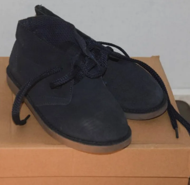 J.Crew Boys' Suede Chukka Boots, Navy, Size 13 thumbnail