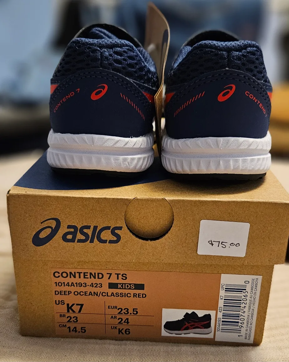 New Asics Contend 7 TS Kids Shoes - Size K7 thumbnail
