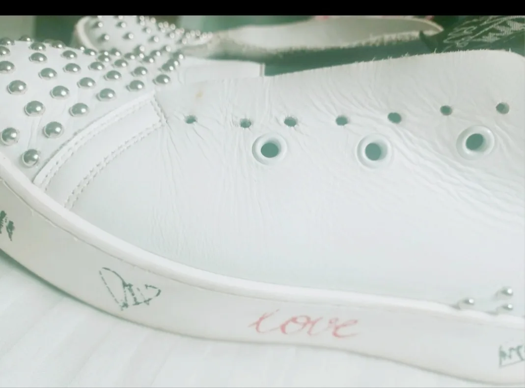 Alberto Venturini White Studded Slip-On Shoes thumbnail