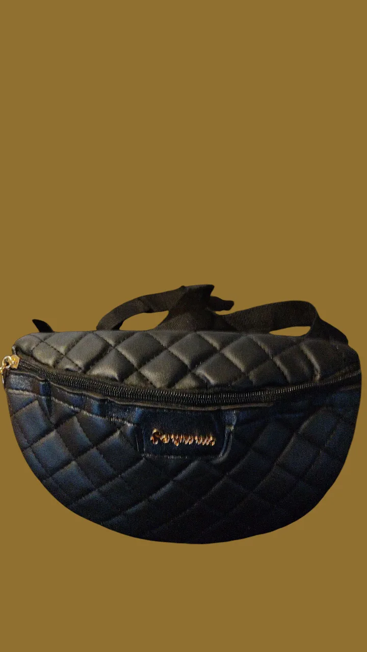 Serapian Black Quilted Belt Bag thumbnail