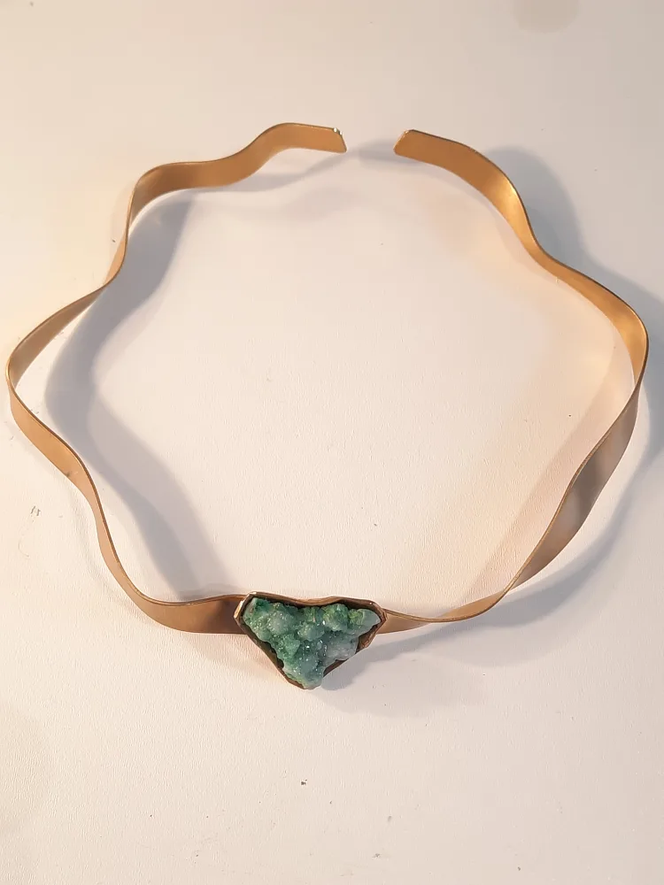 Katerina Vasou  golden choker with geod stone image indicator(5)