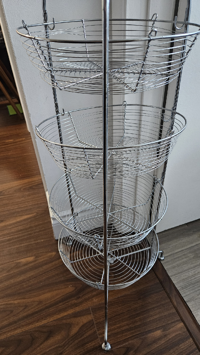Chrome 4-Tier Wire Basket Stand - photo 2