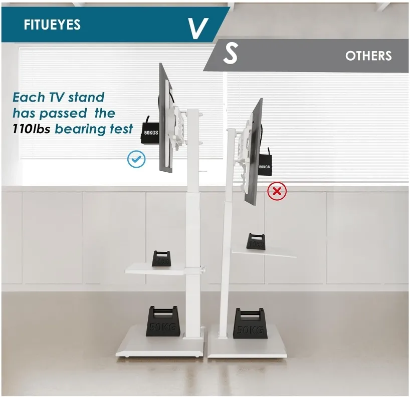 FITUEYES Universal TV Stand with Swivel Mount- Like NEW! image indicator(5)
