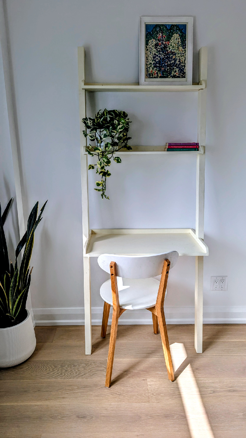 EQ3 White Ladder Desk