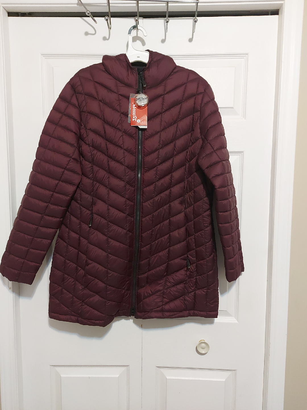 Roots Puffer Jacket - Women's Size XL - Burgundy