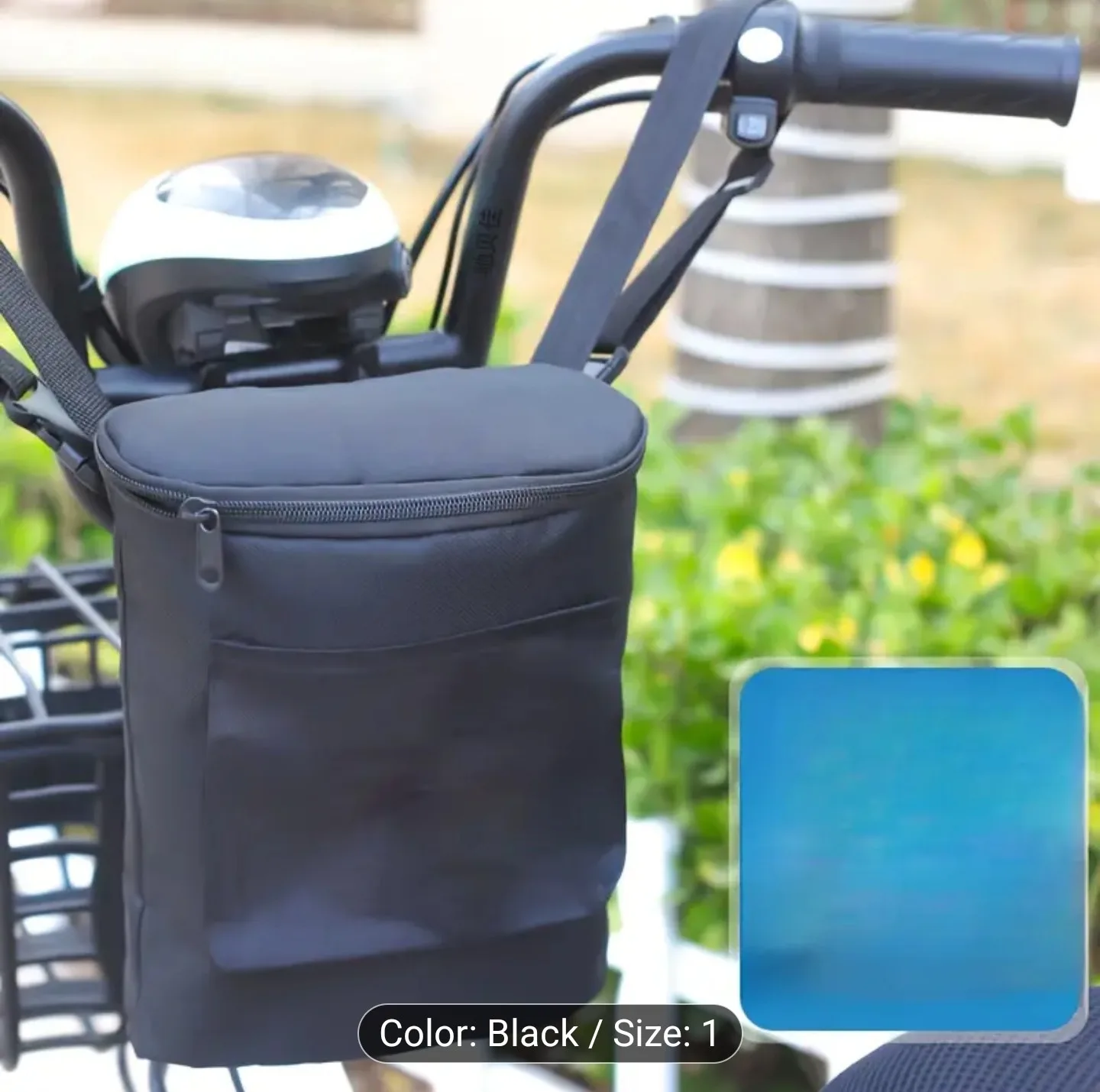 Black Bike Bag with Lock - image indicator(6)