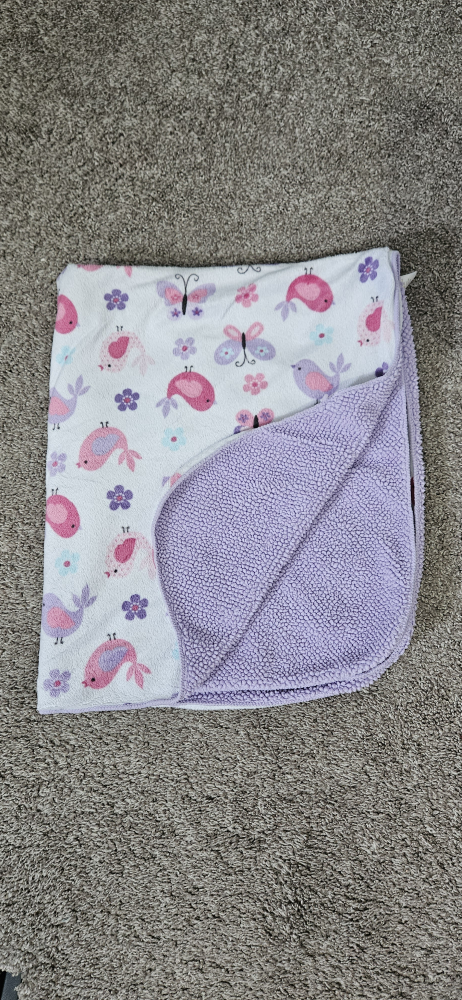 Baby Blanket with Birds & Butterflies
