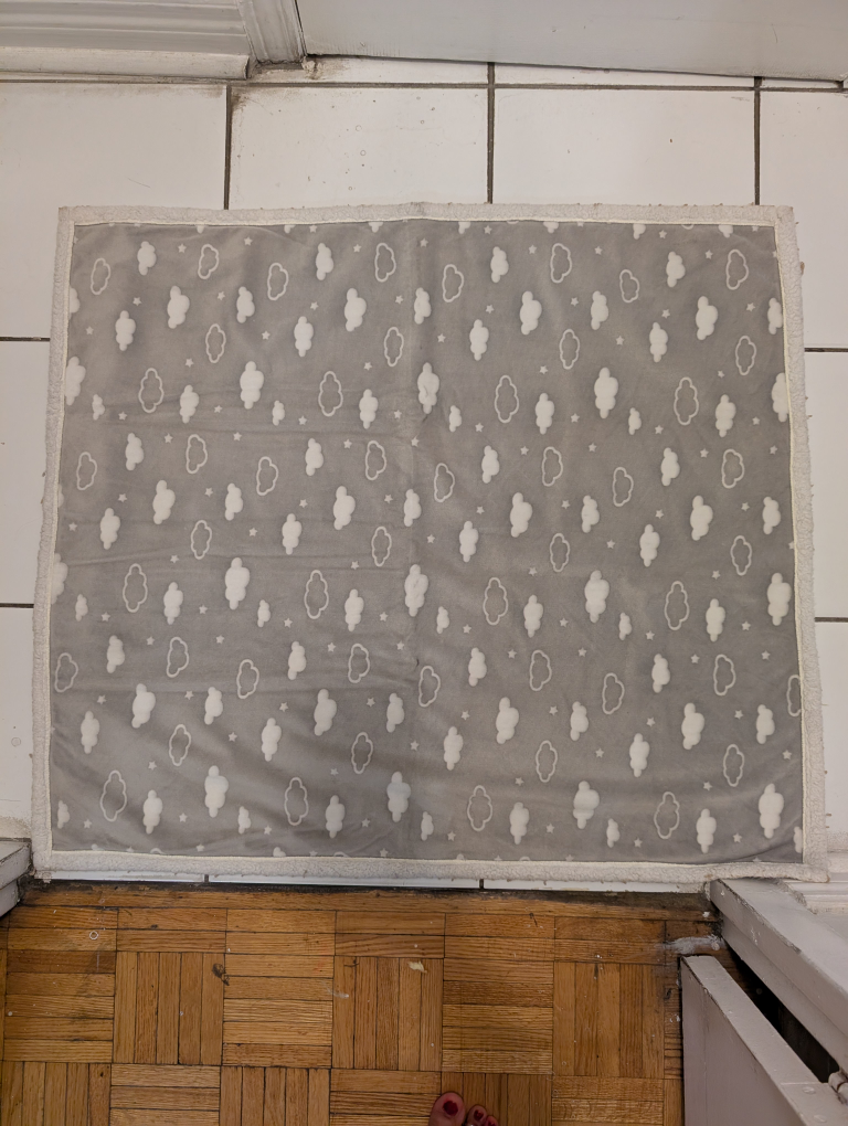 Cloud Pattern Baby Blanket - Pink & Grey - photo 2