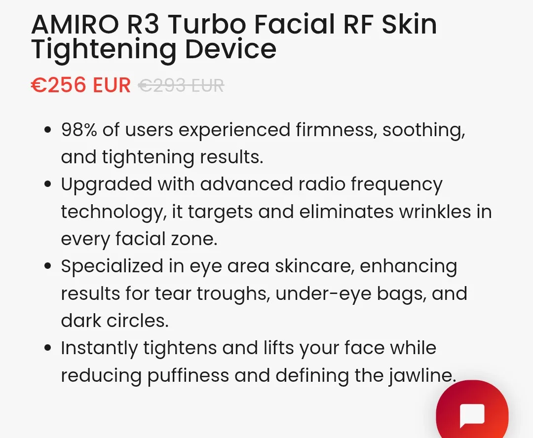 AMIRO R3 Turbo Facial RF Skin Tightening Device image indicator(2)