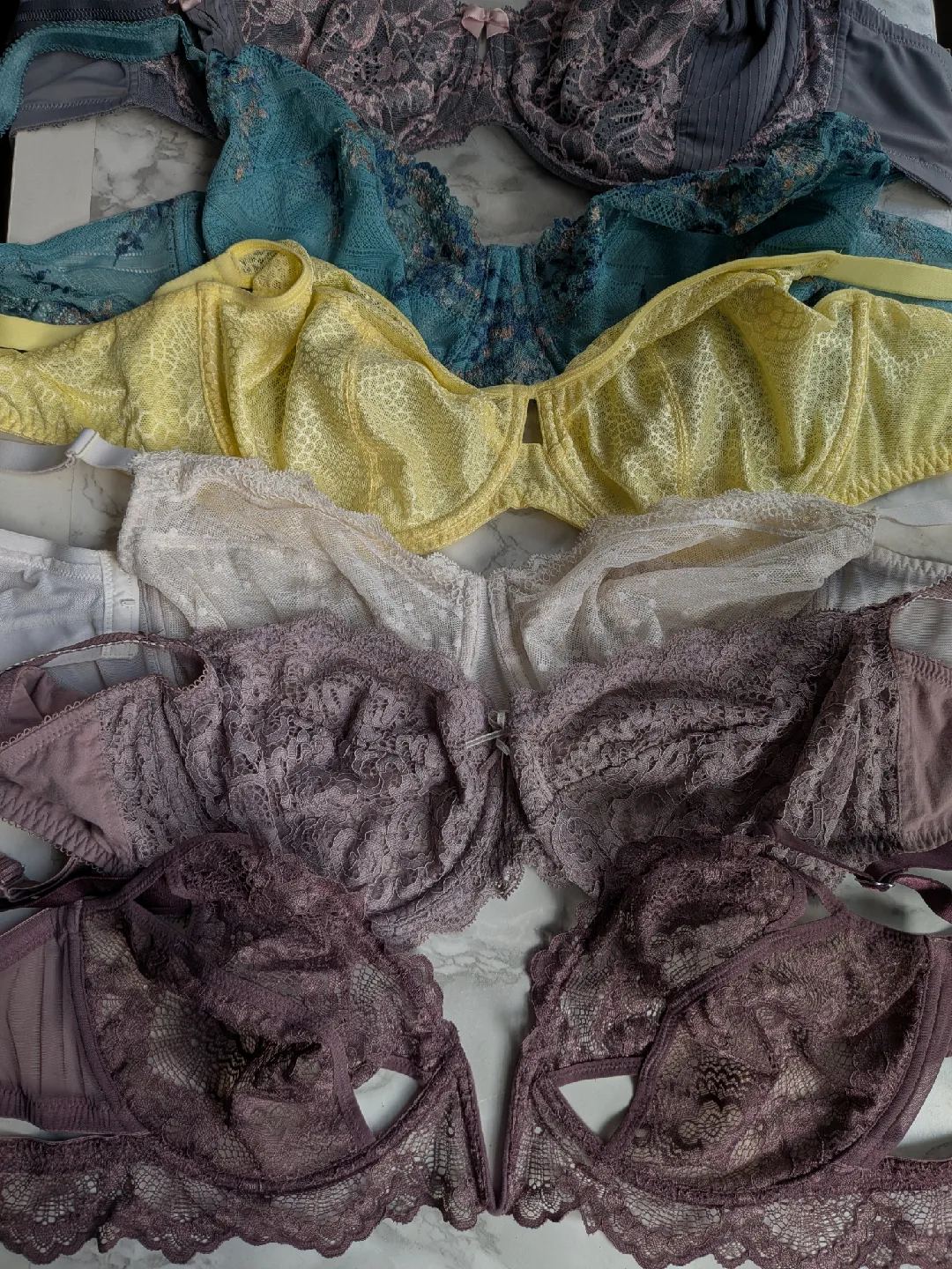 SIX Lace Bras - sizes 38DD, 38D, 38E, 40D, 40C thumbnail