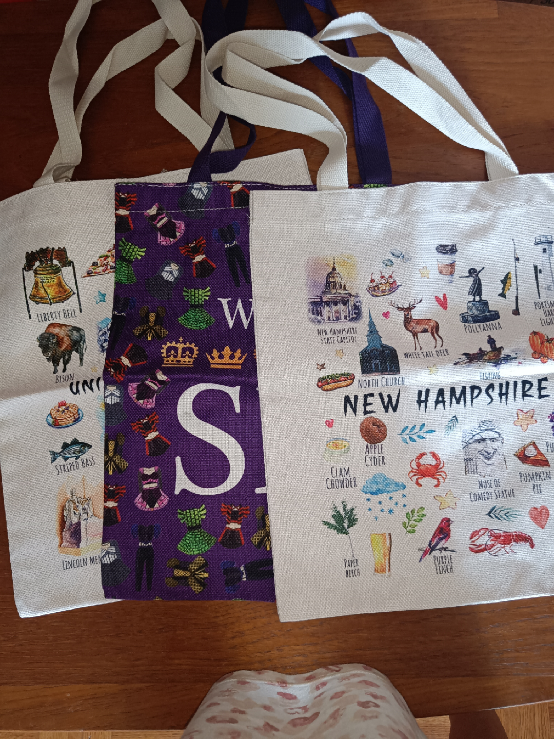 Tote Bags - United States, New Hampshire, "We're Six"