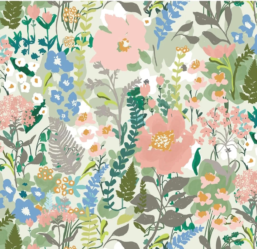 Floral Vinyl Peel and Stick Wallpaper - New 196.8"x16.1" thumbnail