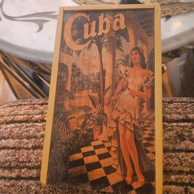 VTG Cuba Cuban Empty Cigar Wood Box thumbnail