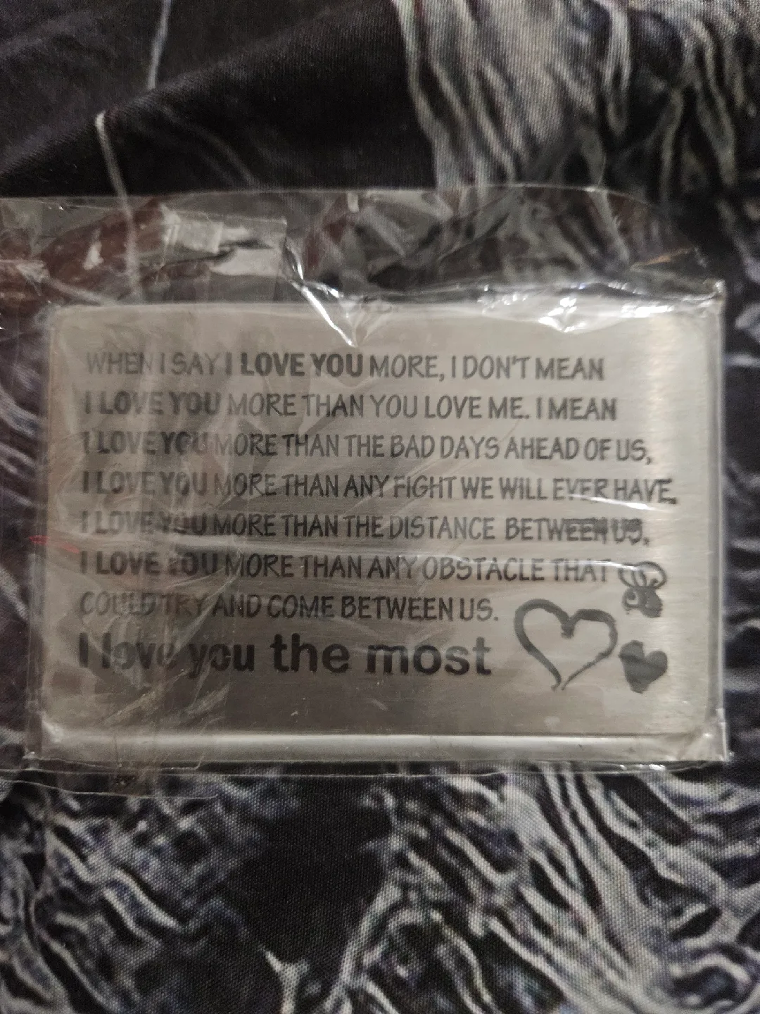 I Love You The Most Metal Wallet Insert Card thumbnail