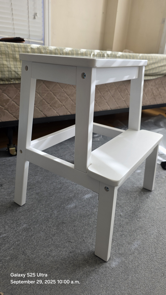 Houchics White Footstool - photo 4