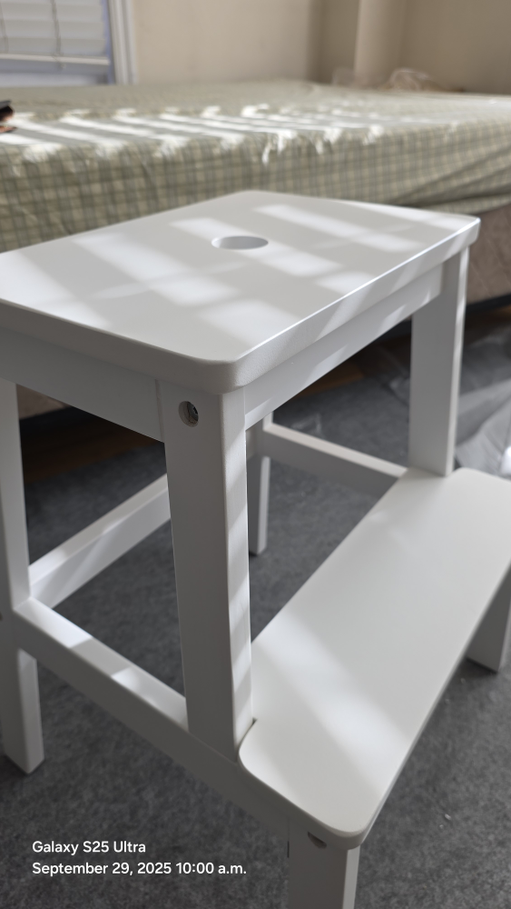 Houchics White Footstool - photo 5