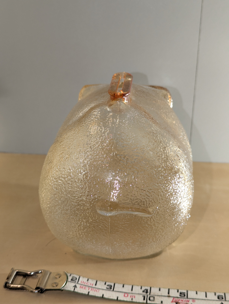 Vintage Iridescent Anchor Hawking Glass Piggy Bank - photo 4