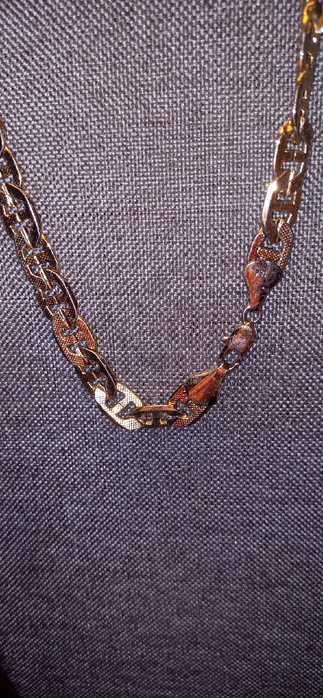 Gold link Chain Necklace, 24 inches image indicator(3)