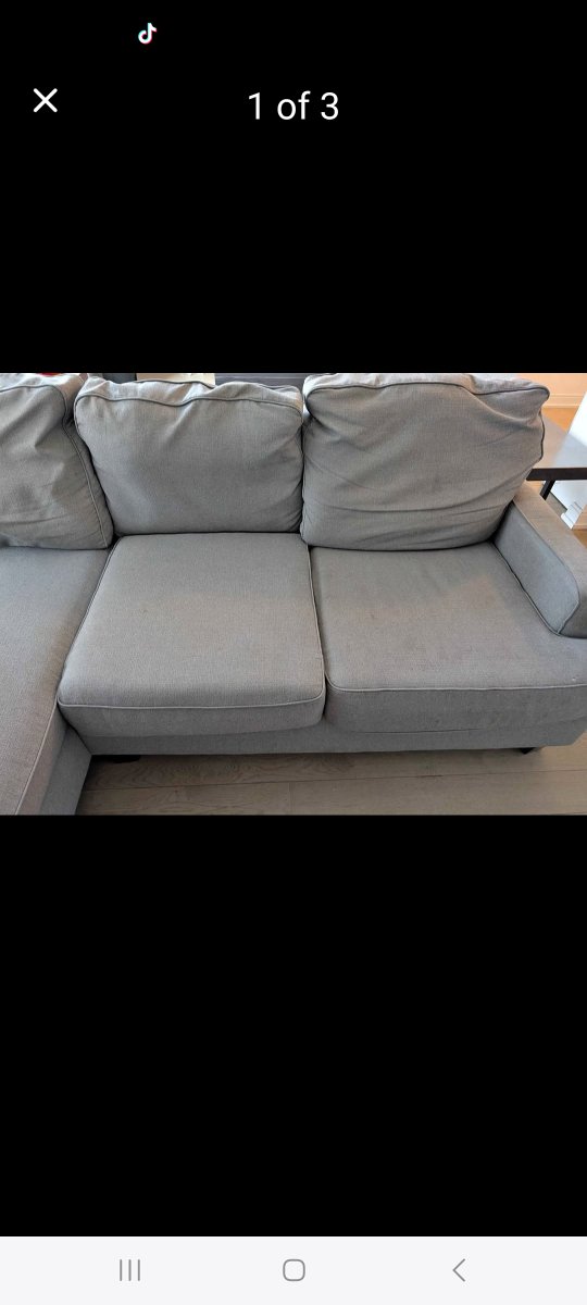 Free delivery Grey Sectional Sofa with Chaise - photo 4