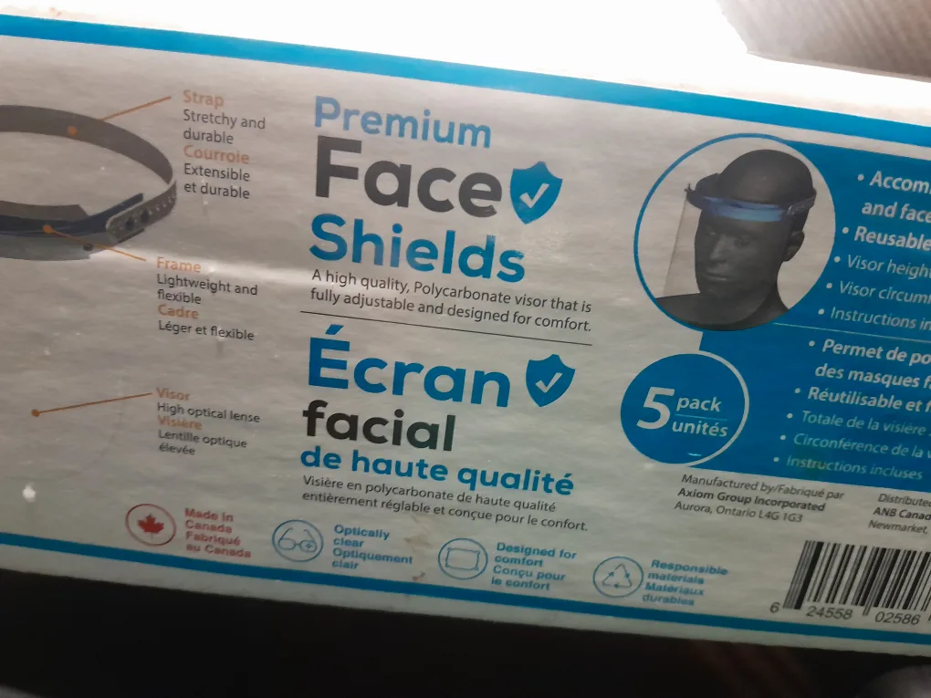 Premium Face Shields - 5 Pack thumbnail