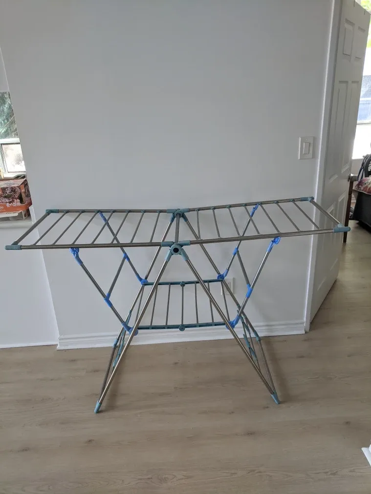 Foldable Clothes And Shoes Drying Rack thumbnail
