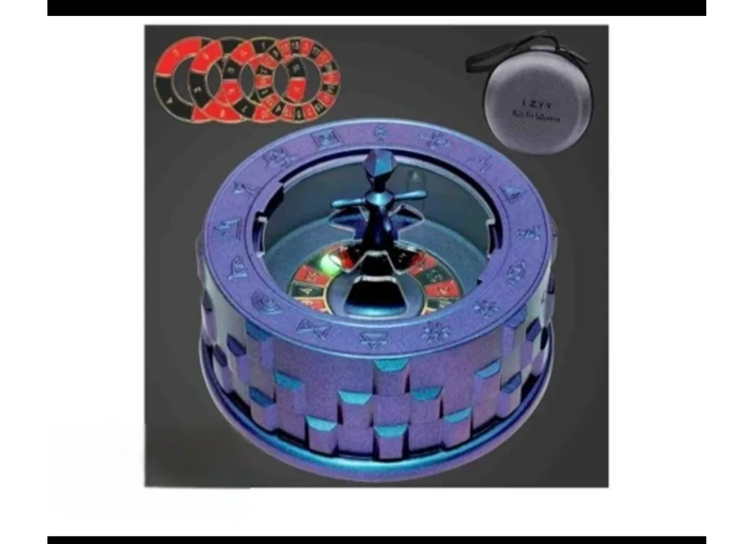New CZYY Roulette Dice 7-in-1 Metal Spinner Dice Set - Blue thumbnail