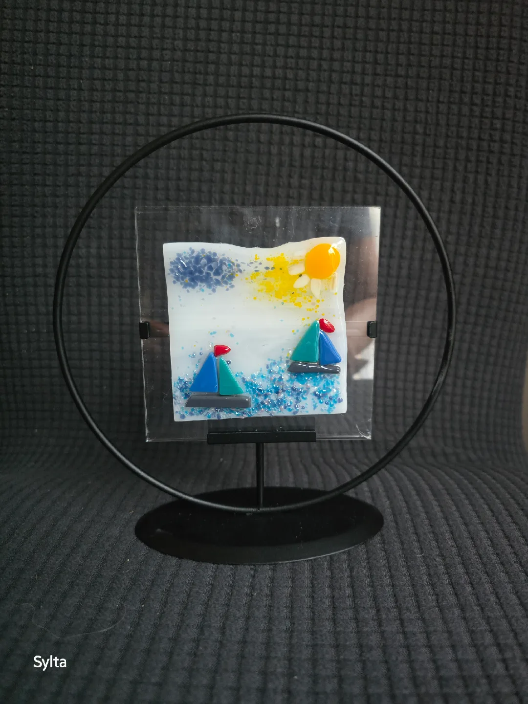 Fused Glass Art - Sailboat Scene image indicator(2)