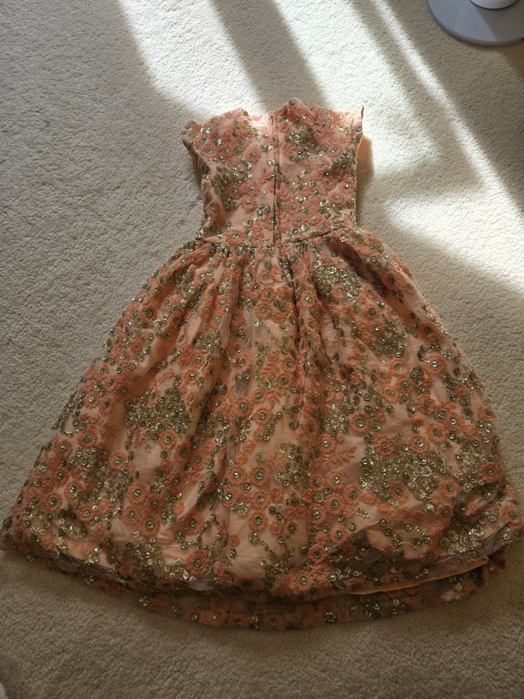 Embroidered Peach Dress (7 to 8 years old) - photo 2