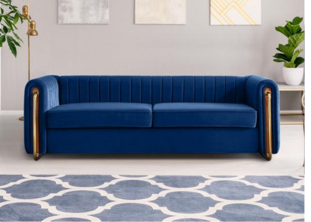 Blue Velvet Sofa Delivery & Setup - photo 2
