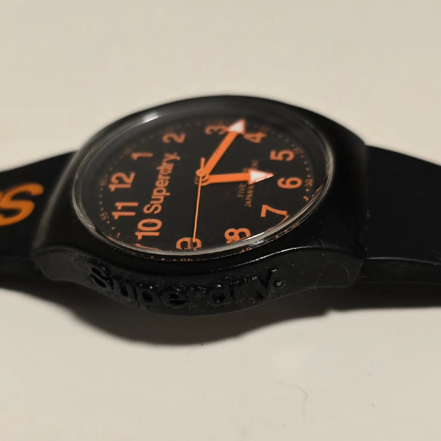 Superdry Black And Orange Watch New battery image indicator(4)