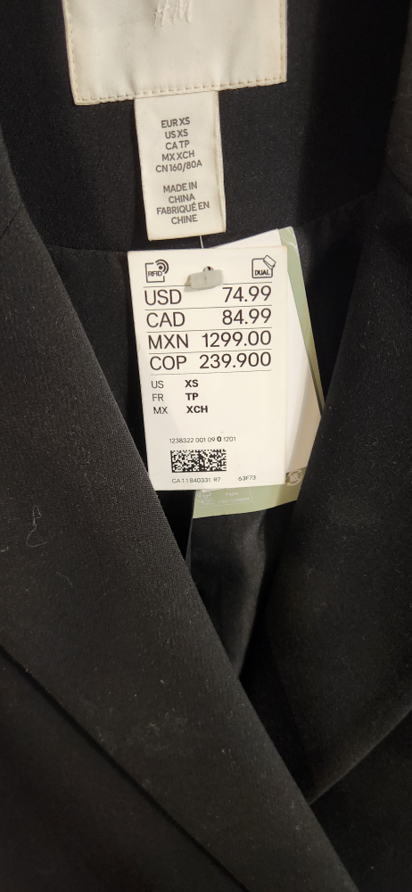 New H&M Black Blazer - Size XS - photo 2