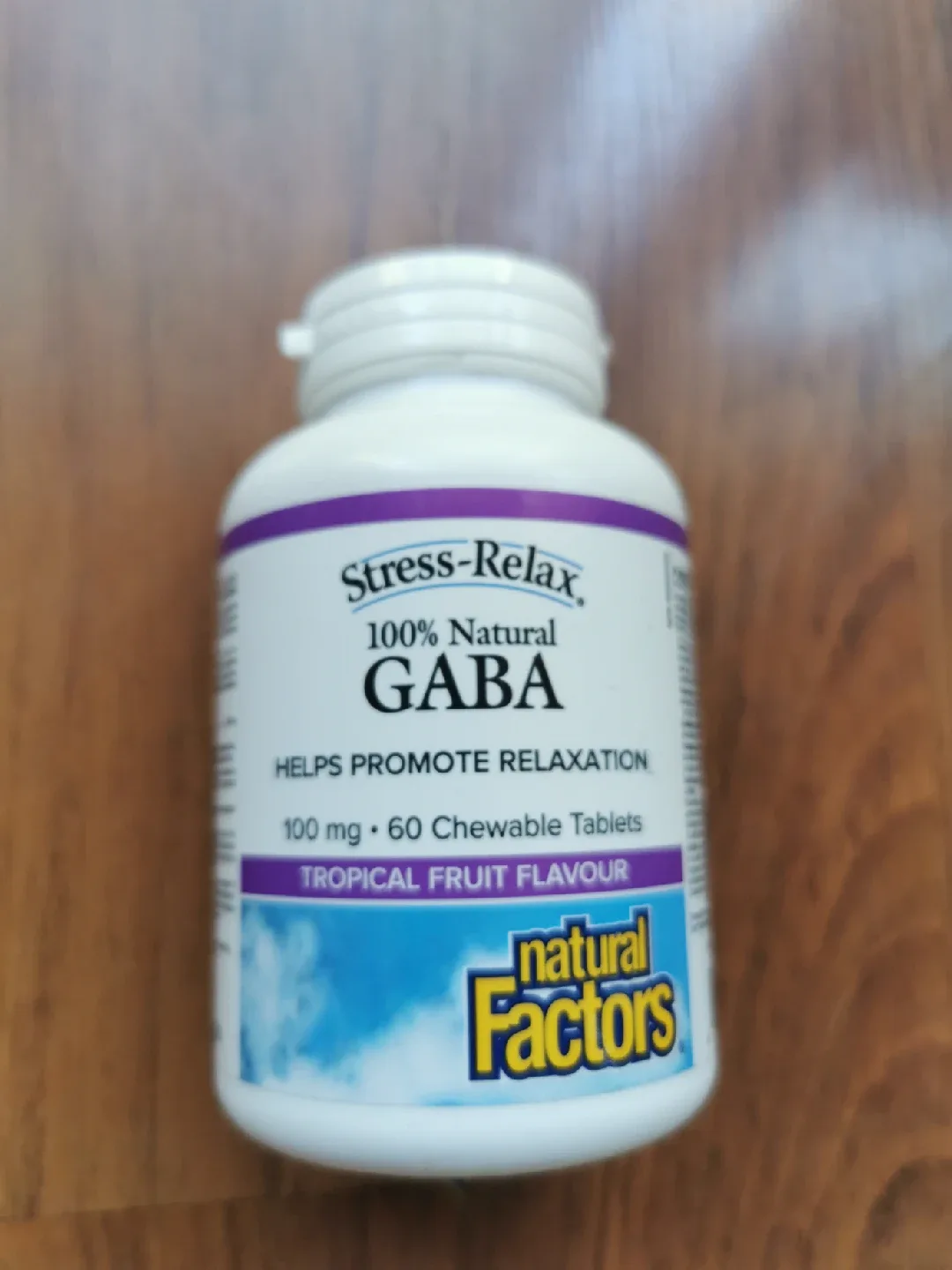 Natural Factors GABA 100mg Chewable Tablets thumbnail