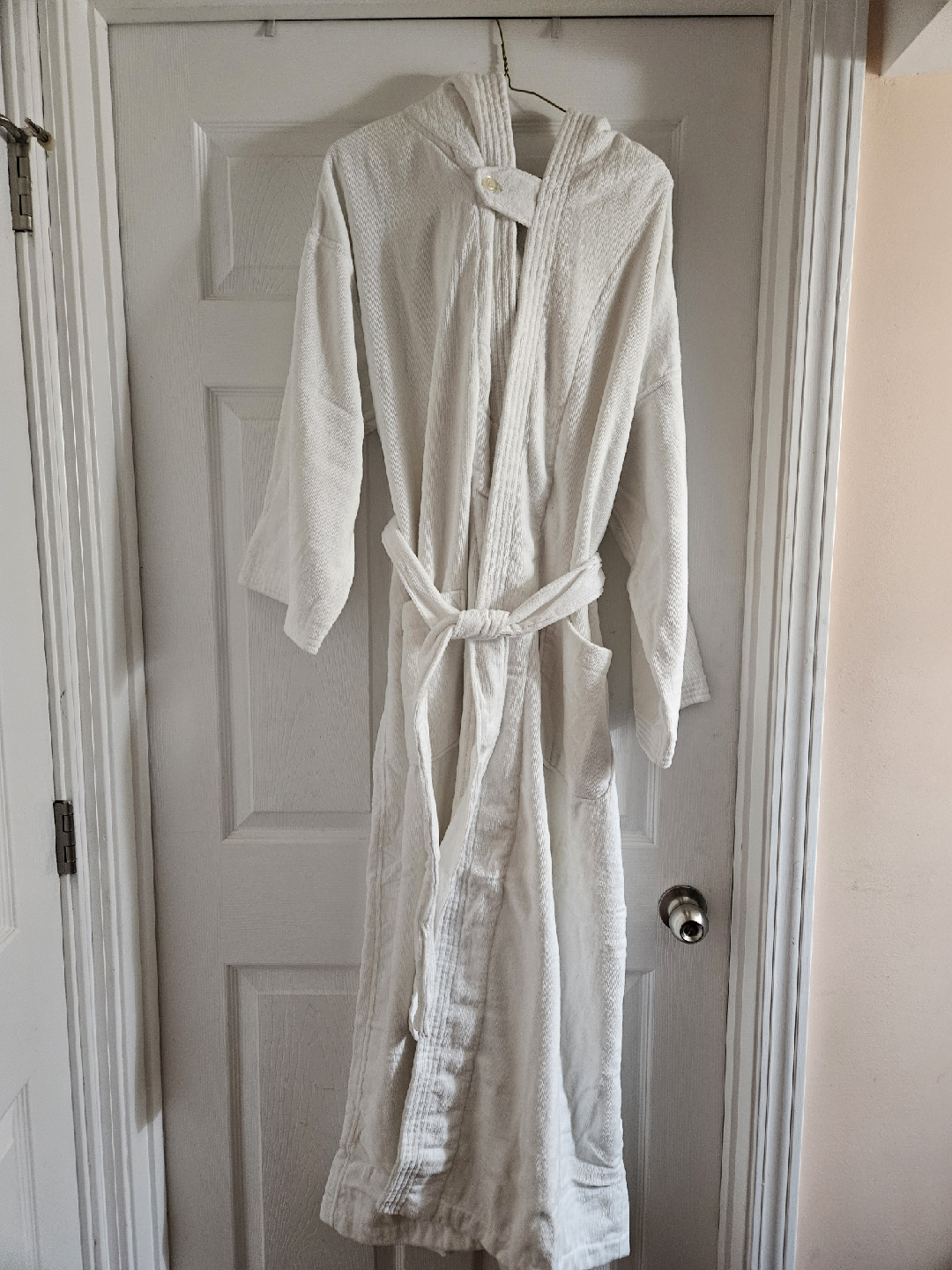 White Hooded Bathrobe