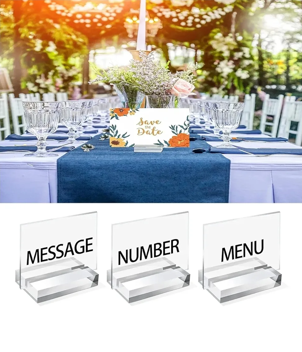 10Pcs Acrylic Table Number Holder Stands image indicator(5)