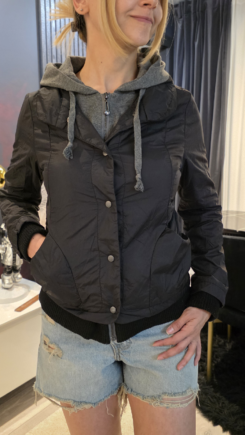 Cassmari Black Hooded Jacket - photo 2