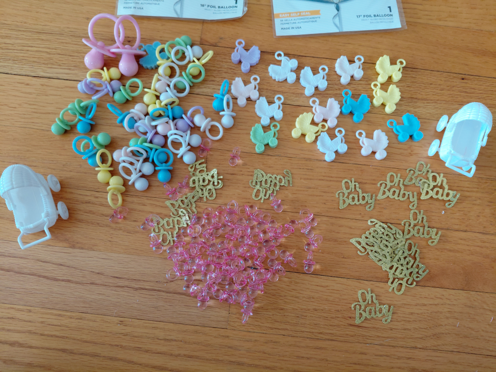 Baby Shower Balloons, Confetti, Mommy to be Sash, Mini Pacifiers - photo 3