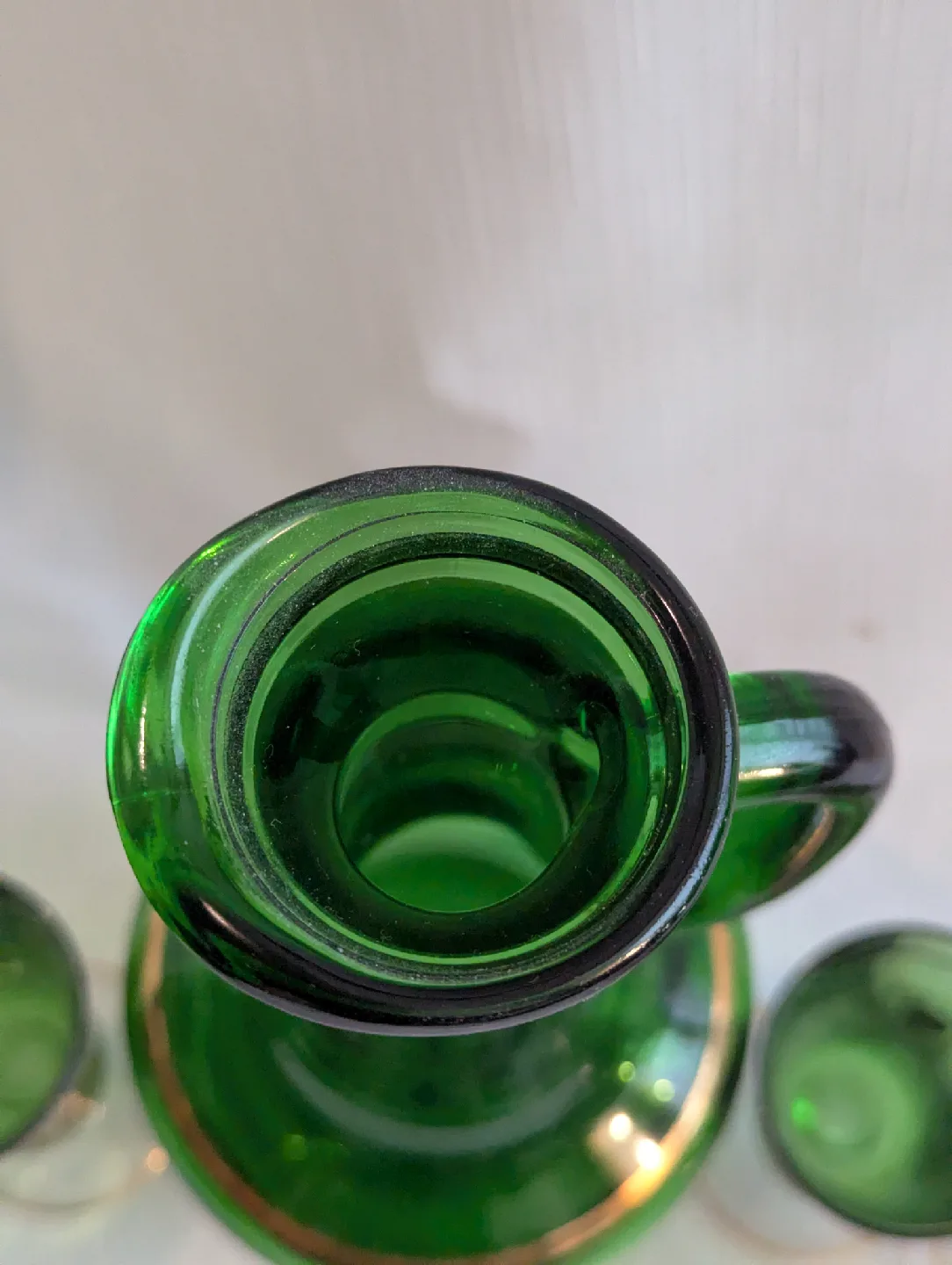 Green Glass Decanter Set with Card Suit Design 🥕 image indicator(7)