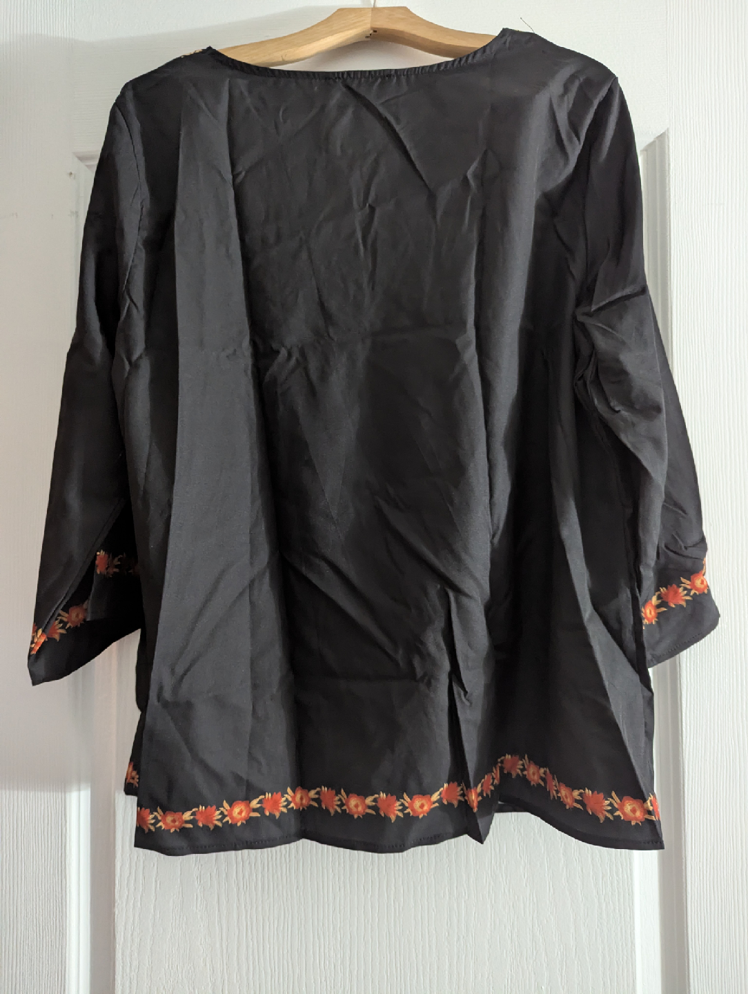 Sweet Romeo Embroidered Black Tunic Top - photo 2