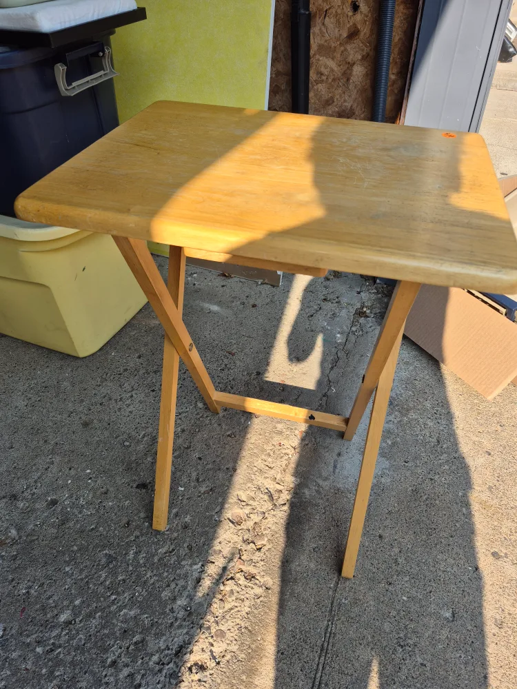 Wooden Folding Side Table thumbnail