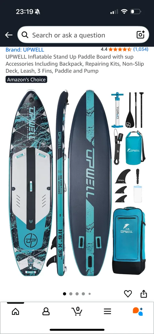 UPWELL Inflatable Stand Up Paddle Board image indicator(2)