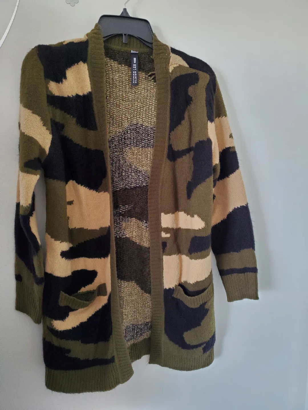 Design Lab Lord & Taylor Camo Cardigan - Size M thumbnail